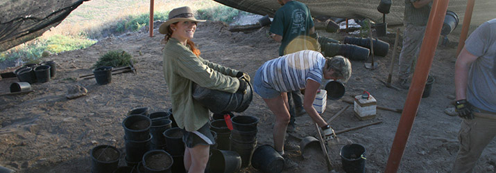 Megan Norris works on a dig at Tel Hazor in northern Israel.