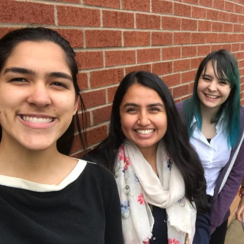 Franchesca Rife and two fellow students 