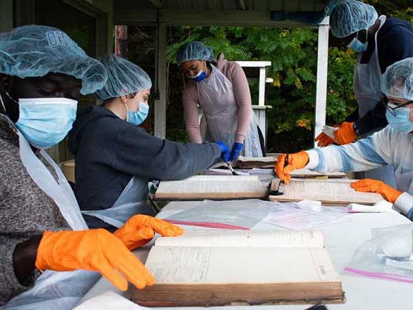 Anthropology students dust off and preserve historical documents in southeastern Perry County, Ohio