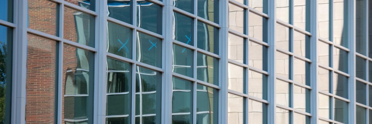 New chemistry building fronts a wall of windows