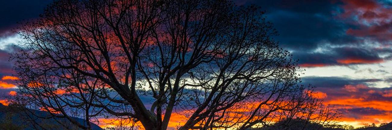 A turbulent sunset over Ecuador