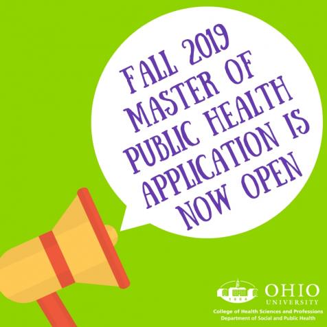 Fall 2019 Master of Public Health Application Now Open Image