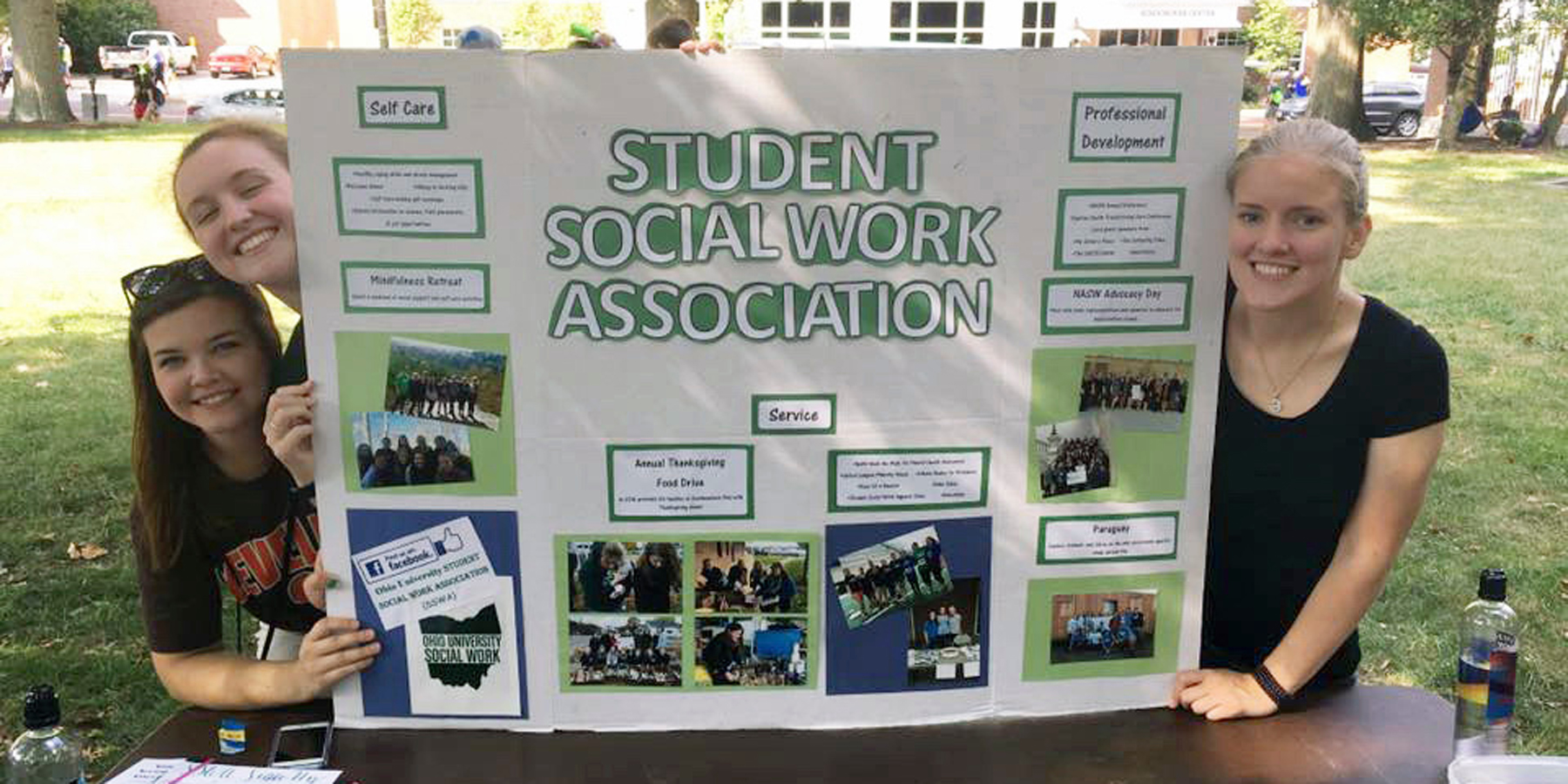 Student Social Work Association students at the fall activity fair