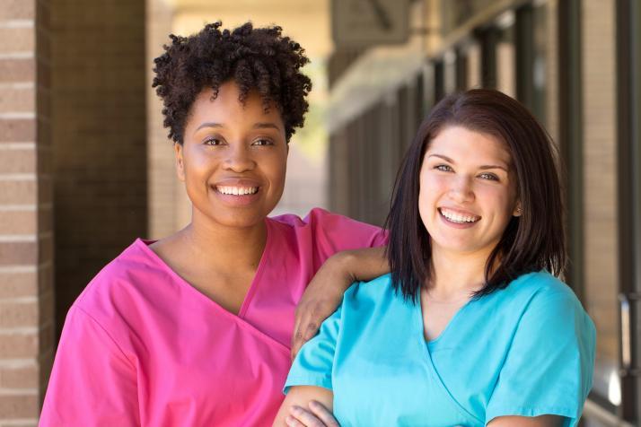 two nurses who are friends