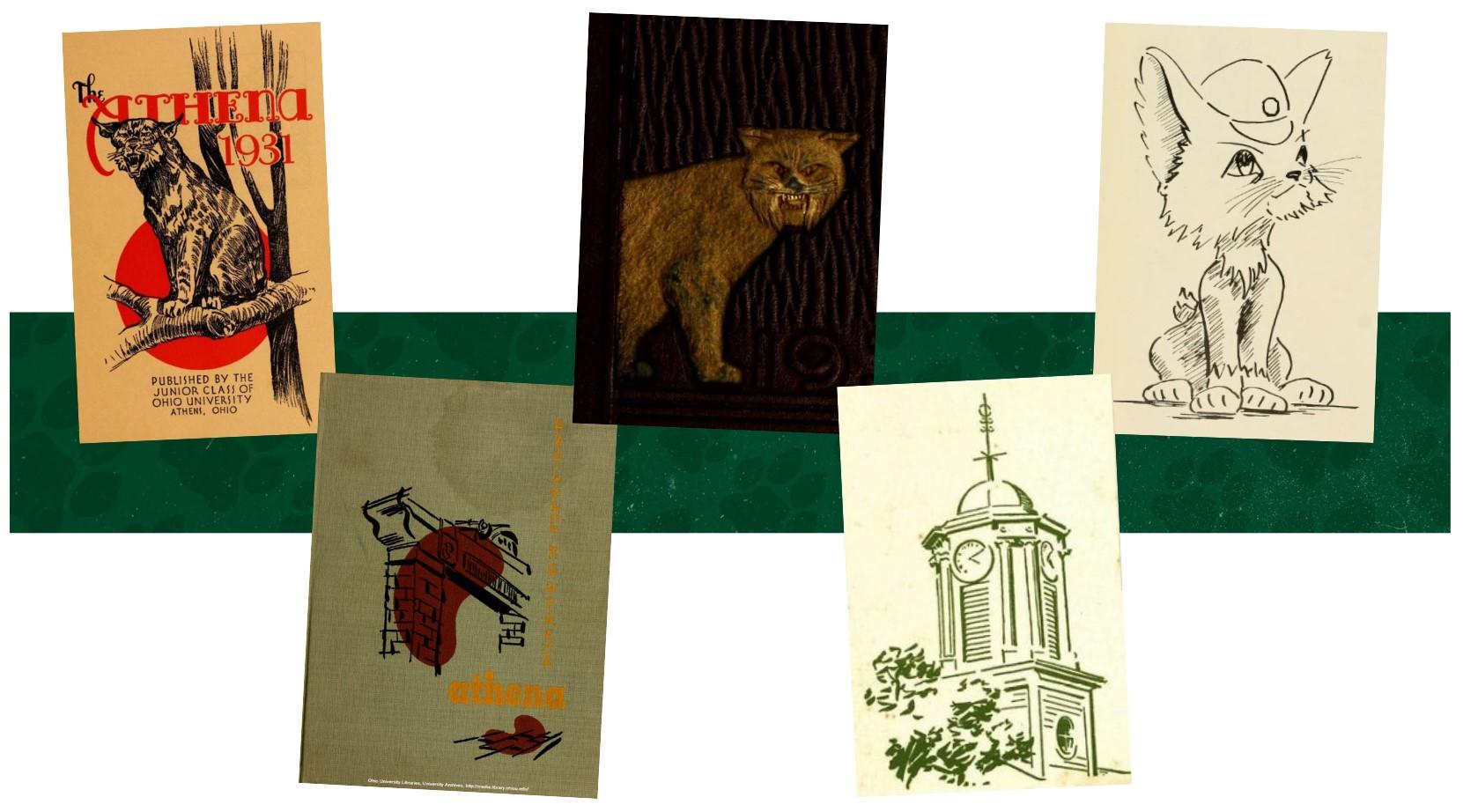 All historical images that inspired Bobcat and building logos on the journals.