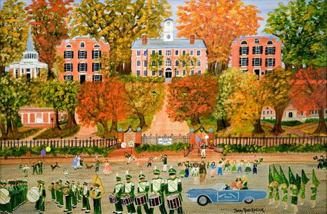 Betsy Ross Koller print, Homecoming at OHIO.