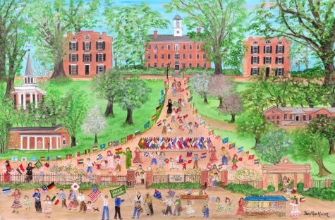 Betsy Ross Koller print, One World at Ohio University.