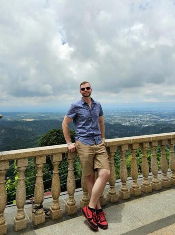 Dakota Tackett at the Temple of Leah in Cebu City, Philippines.