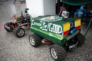 A remote operated vehicle created by Russ College students